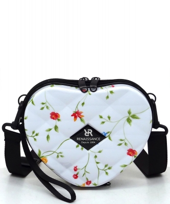 ABS Plastic Heart Mini Crossbody Bag PC715 FLOWER